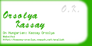 orsolya kassay business card